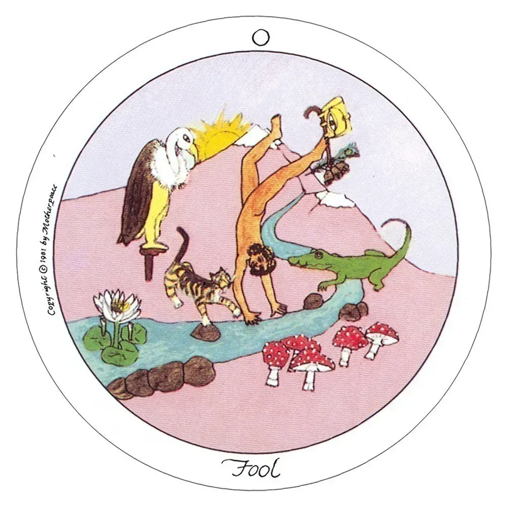 Mini Motherpeace Round Tarot Deck & Book Set